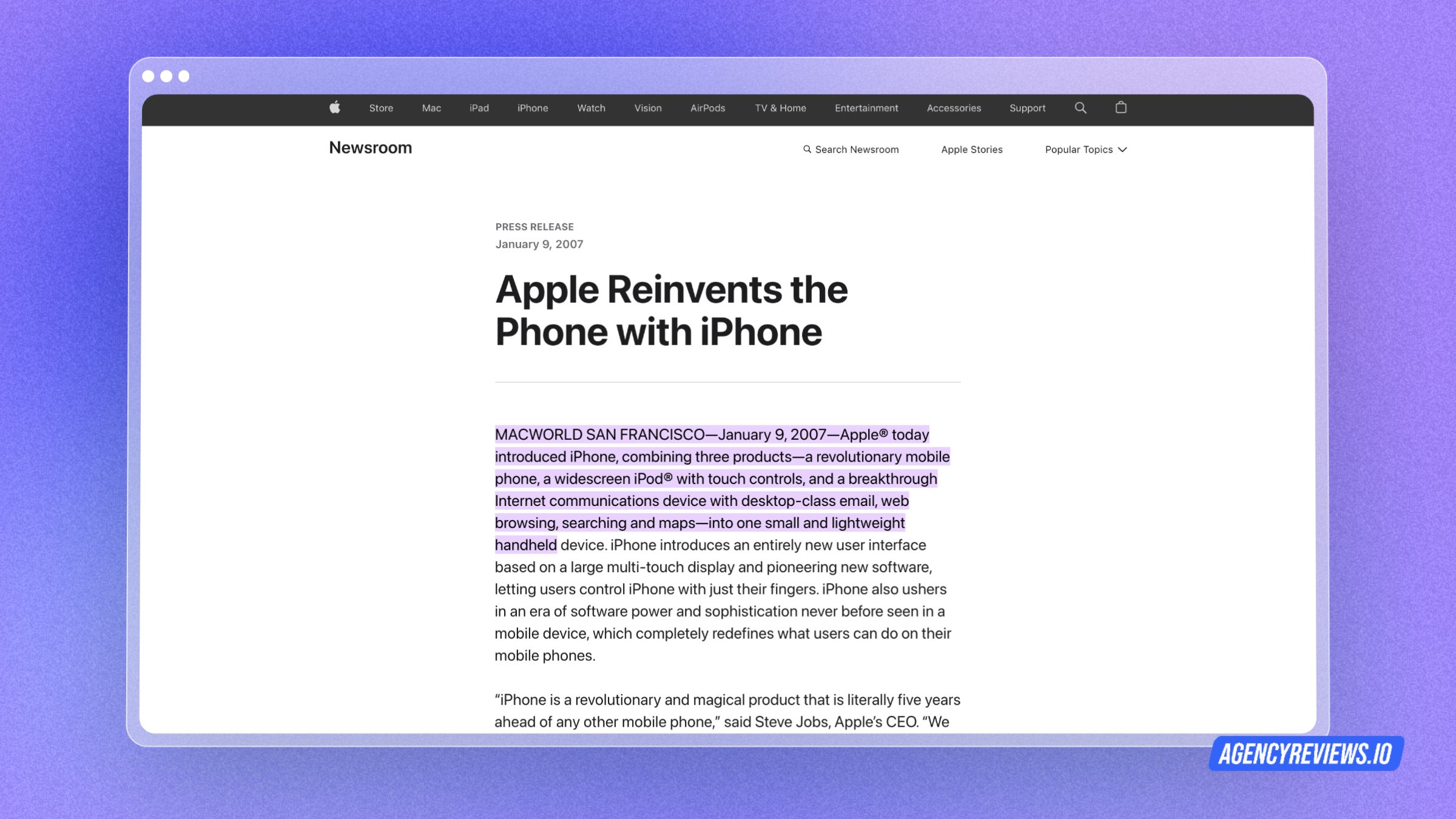 Product Launch Press Release