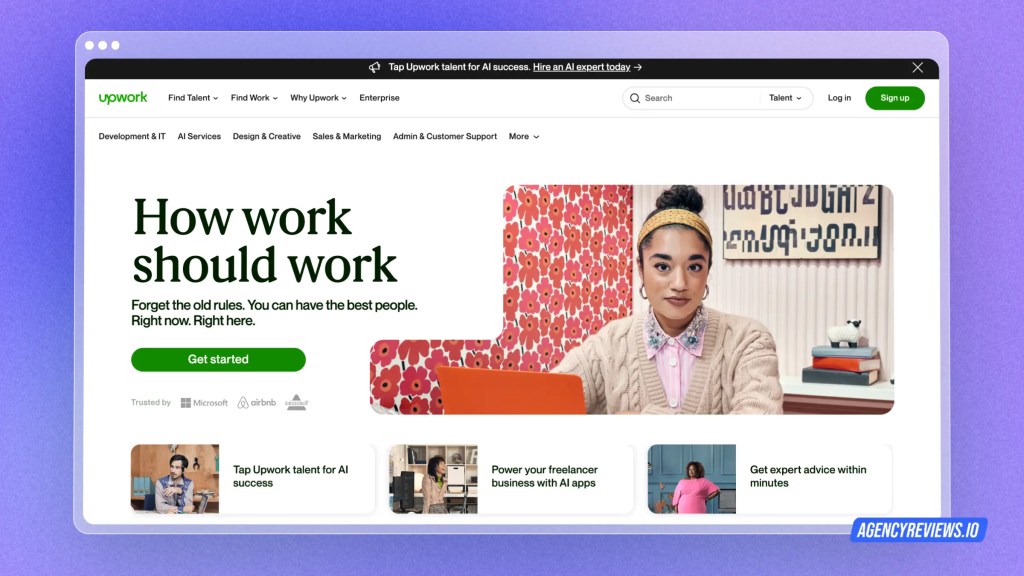 Upwork - website homepage